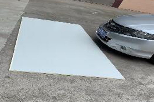 碾压后板材完好